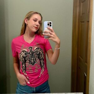NWT Hot Pink Biker T-Shirt